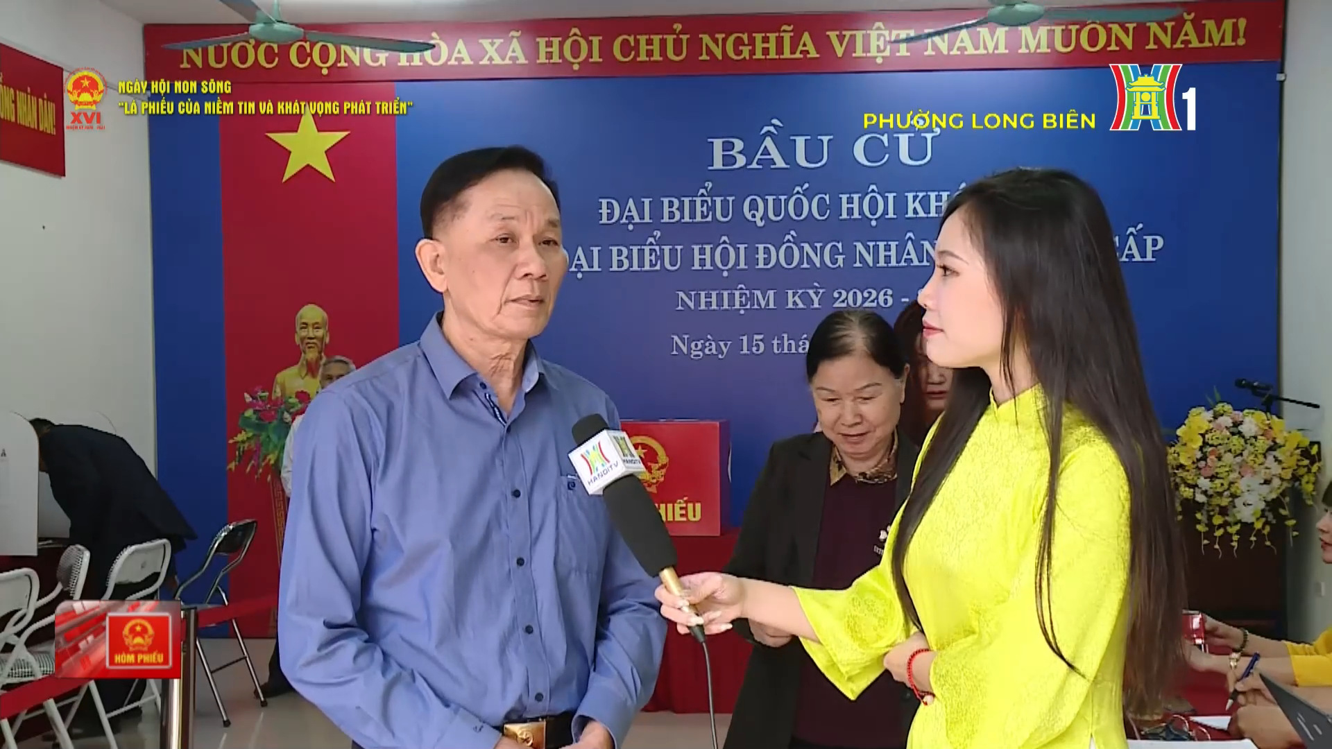 Phường Long Biên ứng dụng công nghệ trong công tác bầu cử